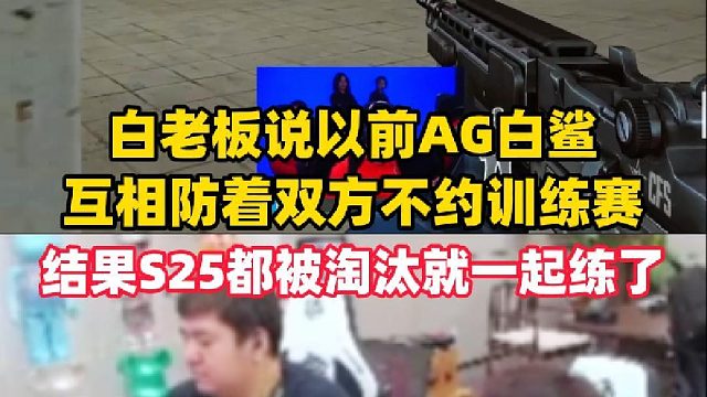 白老板说以前AG白鲨互相防着双方不会约训练赛，结果S25都被淘汰就一起练了