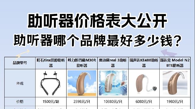 助听器哪个品牌最好多少钱？使用体验及性价比排行解析