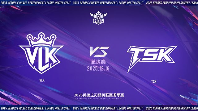 2025HDL发展联赛冬季赛｜12月16日 VLK VS TSK 第五局 英魂之刃