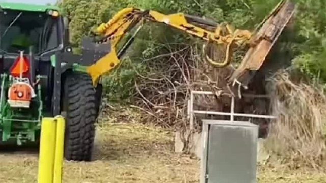 澳洲清理路边杂草，一大早就开始了忙碌！