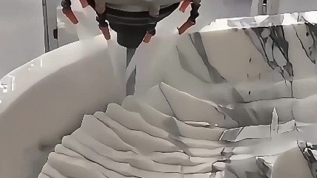 整块大理石切割打磨成的浴缸