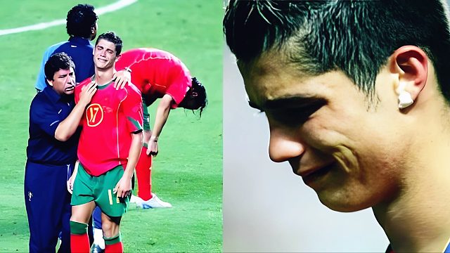 泪目！C罗错失国家队最重要单刀，19岁丢冠伤心痛哭