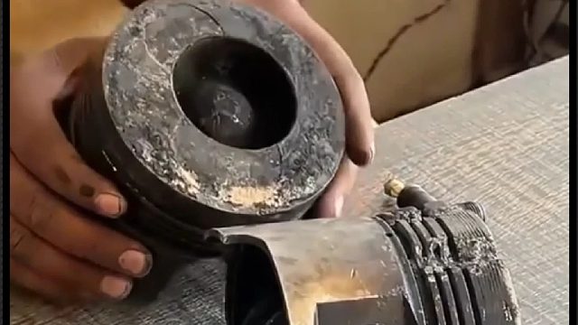 看老巴师傅如何修复损坏的废弃活塞的