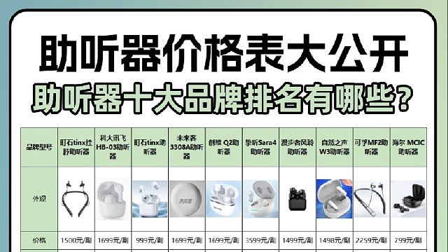 助听器十大品牌排名有哪些？避坑指南分享高性价比选购技巧