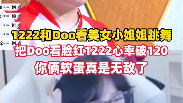 1222和Doo看美女Coser跳舞，把Doo看脸红1222心率破百