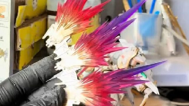 hg迦楼罗的透明特效件喷涂