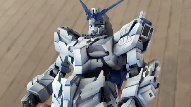 mgex独角兽高达，喷涂加灯