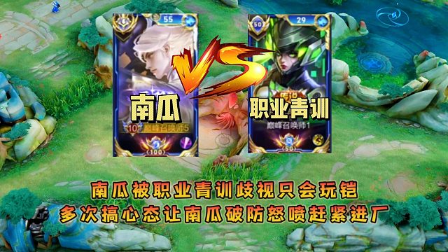 南瓜被职业青训歧视只会玩铠，多次搞心态让南瓜破防怒喷赶紧进厂