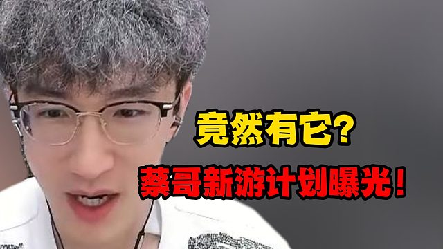 竟然有它？蔡哥新游计划曝光！