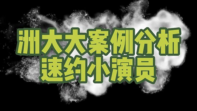 洲大大案例分析速约小演员