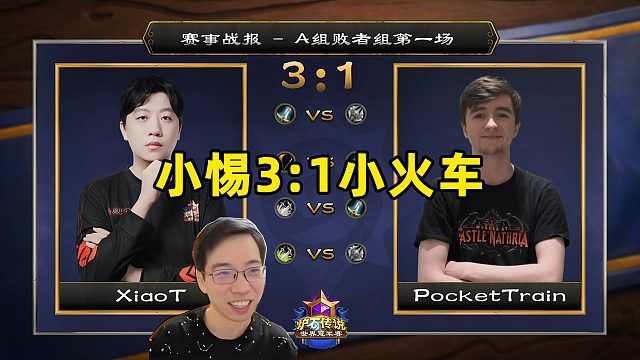 驴鸽：小惕3:1小火车，晋级！