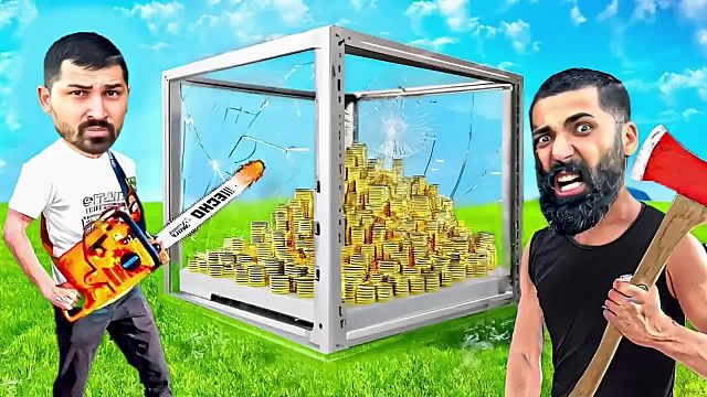 奇葩挑战，打开钢化玻璃箱，装有现金和手机的宝箱就能带回家