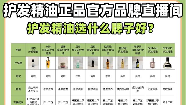 护发精油选什么牌子好？护发精油正品官方品牌直播间！亲身体验分享