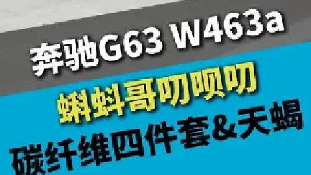 奔驰G63 AMG W463a，全球限量？碳纤维四件套和天蝎