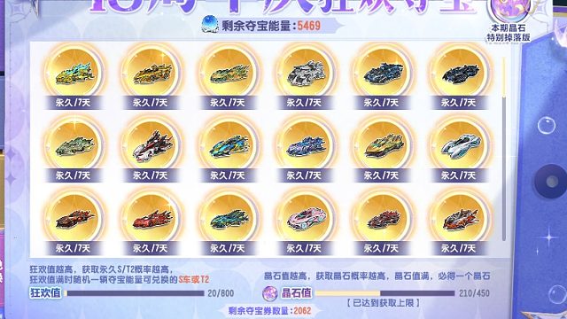 QQ飞车朕哥：元旦狂欢夺宝券拉满800幸运值可以获得多少碎片