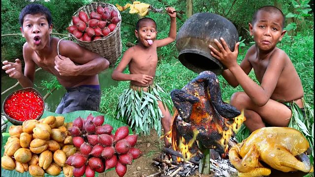 烤鸡和丰富的水果 - Kmeng Prey