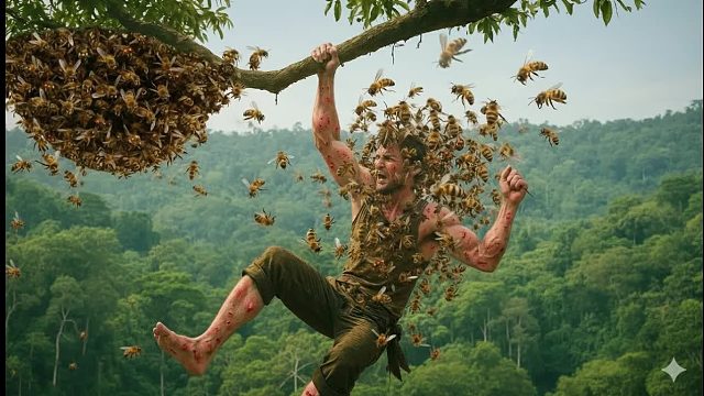 生存“死亡地带”——独自攀登 200m 猎杀世界上最具攻击性的丛林蜜蜂