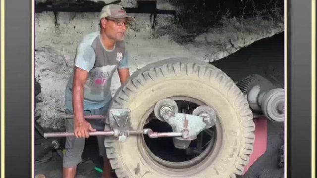 巴铁师傅翻新修复轮胎