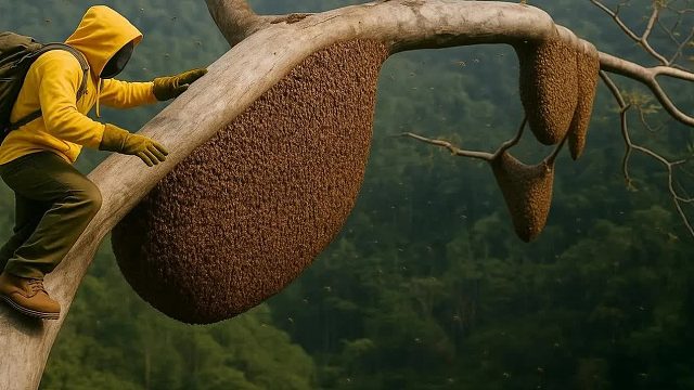 世界上最危险的工作从巨型杀人蜂身上采集蜂蜜