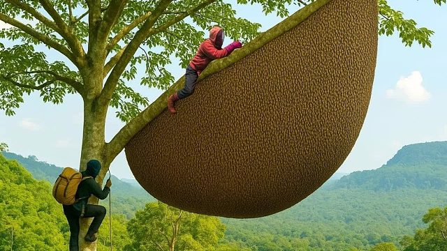 令人难以置信的野生蜂巢发现——危险的丛林采蜜