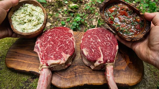 我如何在大自然中烹制完美的穴居人牛排