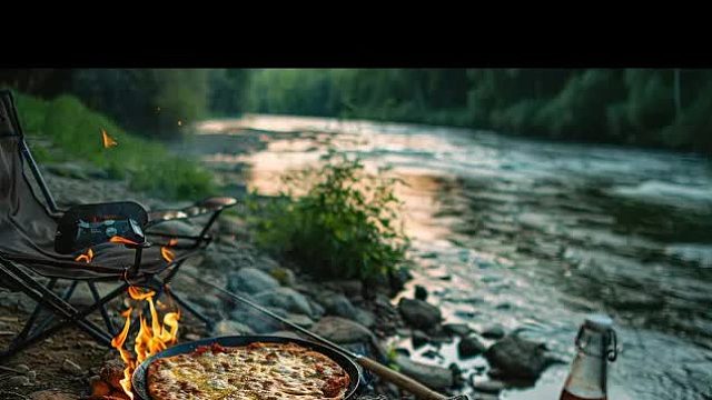 如何在木火上制作煎锅披萨