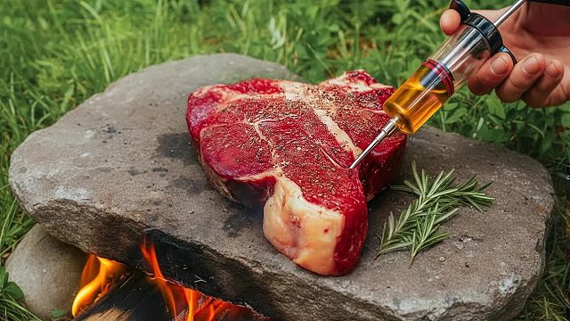 完美户外烹饪——威士忌牛排火烧