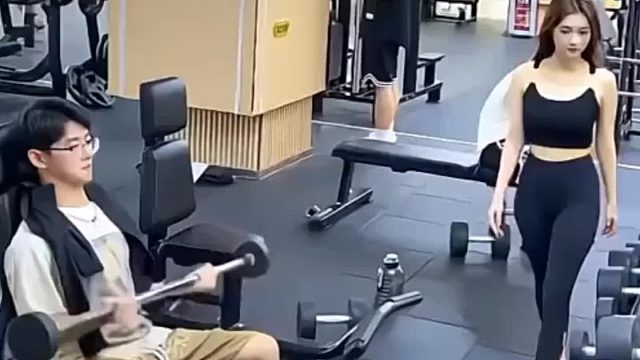 由此可见哥们是真的来健身的～