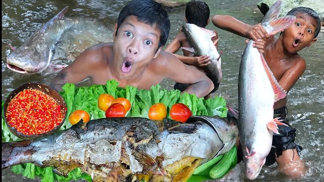 原始技术——大鱼烹制美味吃法