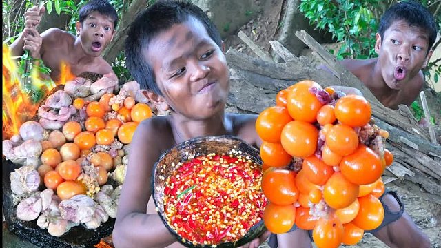 原始技术-煮鸡蛋鸡好吃吃-吃秀