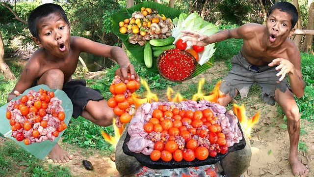 原始技术-岩石煮蛋鸡