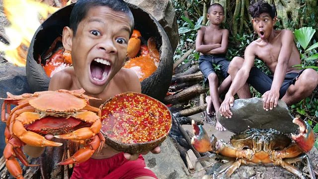 原始技术 - Kmeng Prey - 烹饪螃蟹