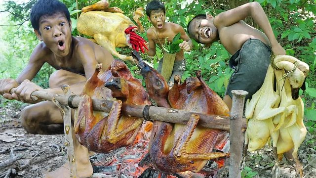 原始技术 - Kmeng Prey - 为晚餐烹饪鸭子2