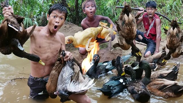 原始技术 - Kmeng Prey - 认识鸭子并烹饪美味