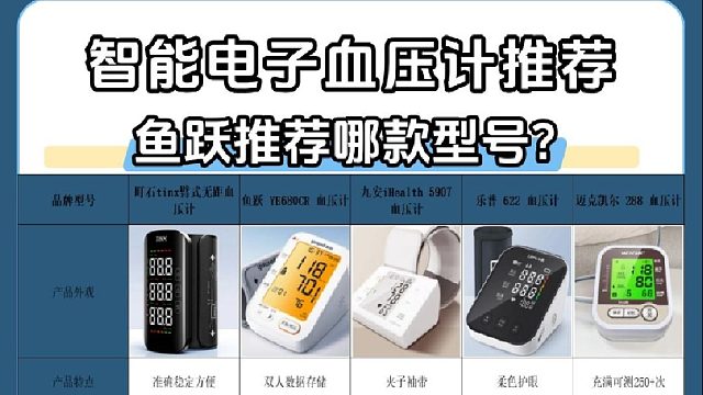 电子血压计怎么用？鱼跃推荐哪款型号？家庭血压计排行榜