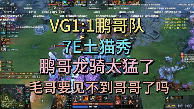 VG1:1鹏哥队，7e土猫秀，鹏哥龙骑太猛了