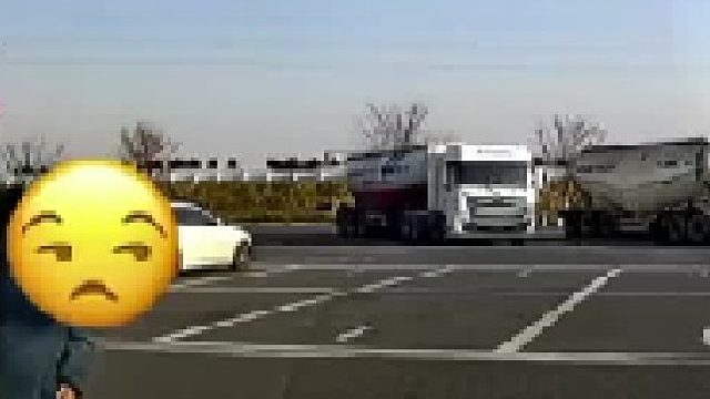 女子在服务区充电，一小孩过来直接拿车上贴的磁吸贴片