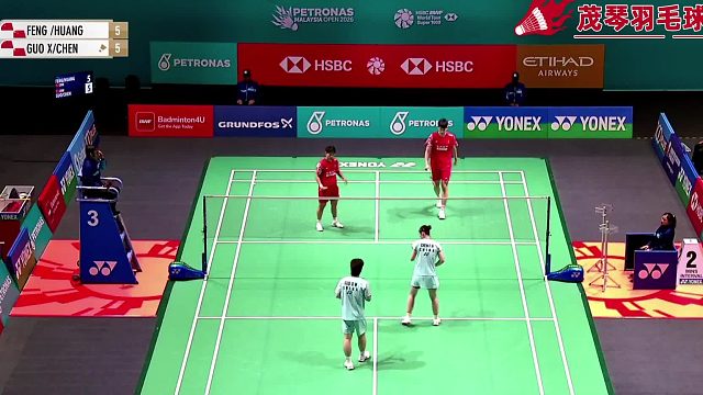 马来西亚羽毛球公开赛冯彦哲/黄东萍VS郭新娃/陈芳卉精彩球
