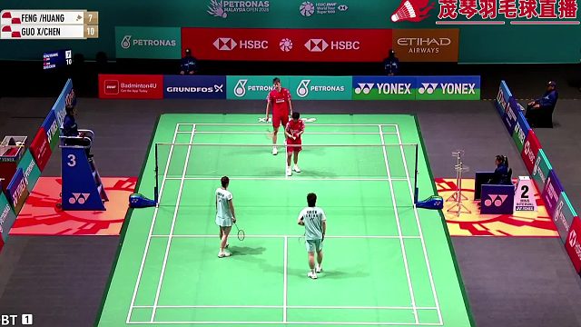 马来西亚羽毛球公开赛冯彦哲/黄东萍VS郭新娃/陈芳卉精彩球
