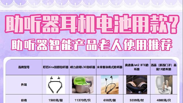 助听器耳机电池用哪款？助听器老人专用正品无噪音测评