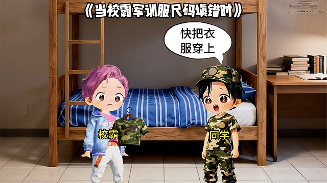 当校霸军训服尺码填错时