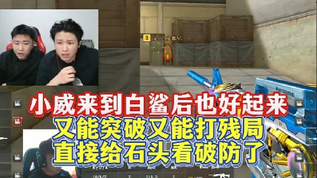 小威来到白鲨后也好起来，又能突破又能打残局，直接给石头看破防了