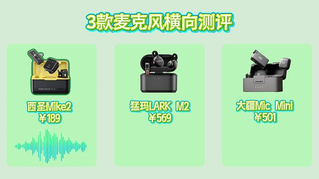 3款麦克风横向测评，总有一款适合你