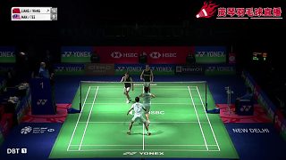 恭喜中國梁王組合2:1戰(zhàn)勝馬來西亞第二男雙