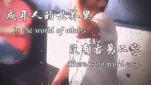 成年人的世界里没有容易二字