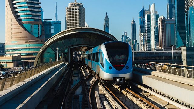 中东沙漠绿洲阿联酋迪拜地铁系统