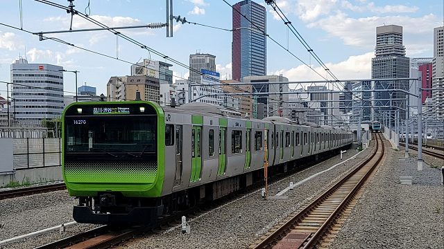 JR山手线外环 东京→品川→东京 驾驶室前方视角