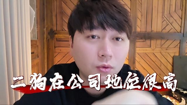 二狗在公司地位很高，女主播都很尊敬他