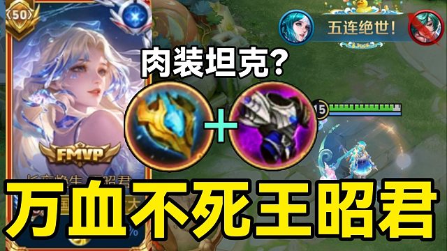 王昭君最强黑科技套路！万血不死流，峡谷游龙？