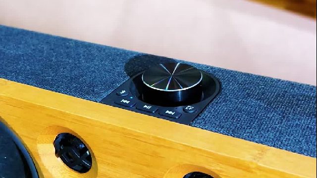 千元级声场，百元价格！声浪竹木复古居家音响
